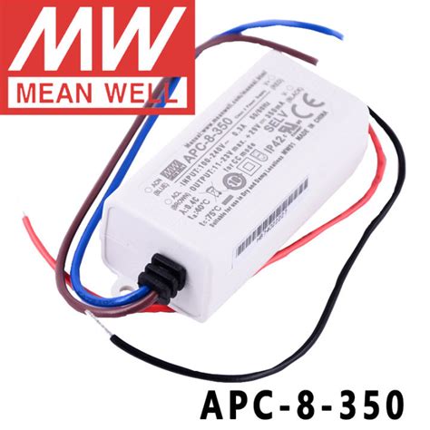 Original Mean Well APC 8 350 Plastic Case 350mA Constant Current 8W