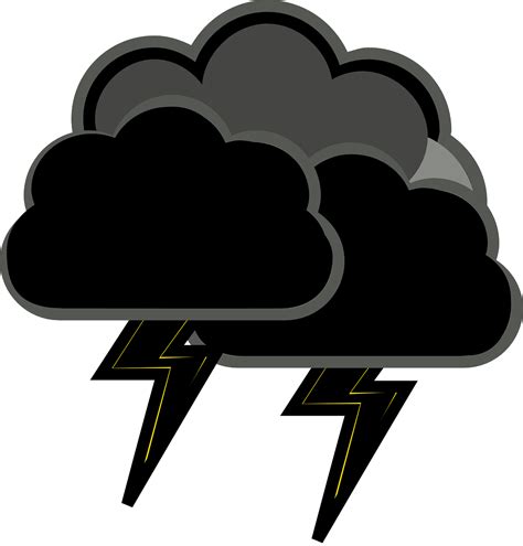 Cloud Thunderstorm Lightning Weather Rain Black Cloud With