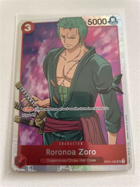 Roronoa Zoro Op Sr One Piece Card Game Romance Dawn Eng Eur