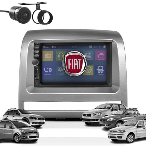 Kit Central Multim Dia Moldura Din Mp Bt Espelha Dvd Fiat Palio