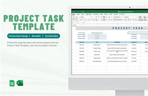 Project Task Template in Excel, Google Sheets - Download | Template.net