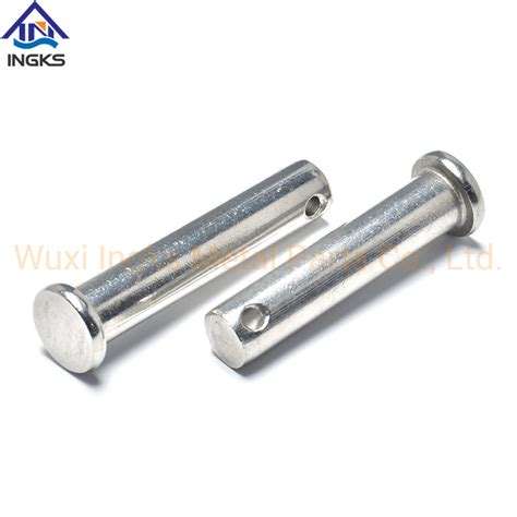 Din Round Flat Head Clevis Pins With Hole Stainless Steel Clevis