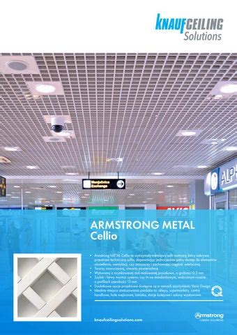 Armstrong METAL Cellio Sufity Podwieszane Metalowe Sufit Rastrowy