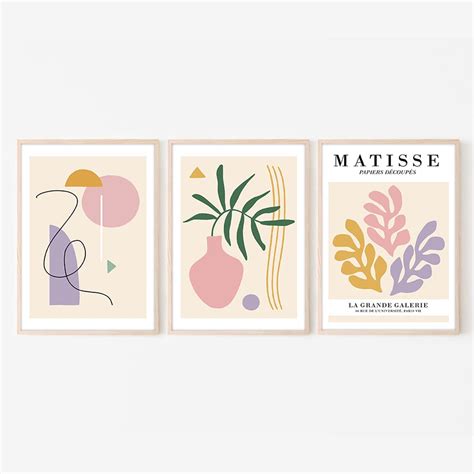 Henri Matisse Print Danish Pastel Wall Art Decor Aesthetic Posters