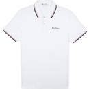 Ben Sherman Retro Mod Tipped Signature Polo Top In White