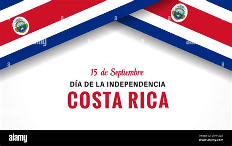 Dia de la Independencia Costa Rica cartel con banderas Traducción 15