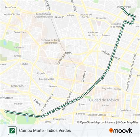 Ruta 7 Horarios Paradas Y Mapas Campo Marte Indios Verdes