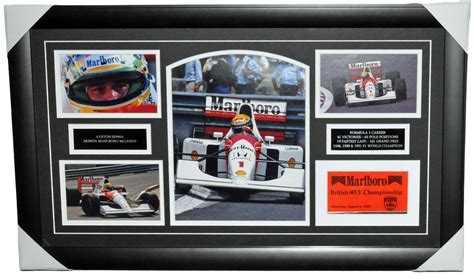 Ayrton Senna Signed Formula 1 Montage Photos Frame Formula World Shop