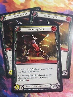 X Hamstring Shot Rainbow Foil Yellow Playset Arcane Rising Unlt Flesh