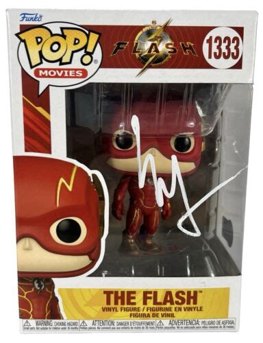 Ezra Miller Signed Autograph The Flash Funko Pop Dc Comics