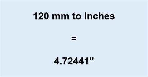 Mastering The Conversion: 120mm To Inches Explained, 60% OFF