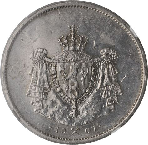 Meyer Eek Auksjon 2 Kroner 1907 Jub Haakon VII Les Tekst