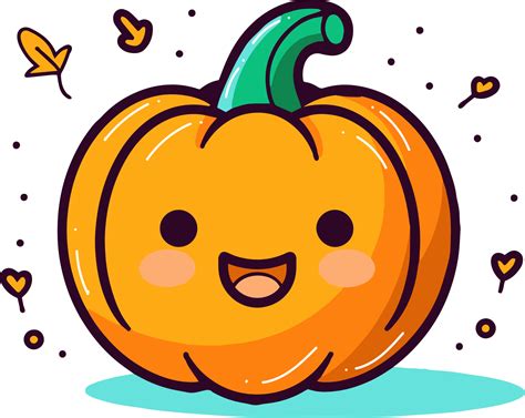 Hand Drawn cute halloween pumpkin in flat style 24953276 PNG