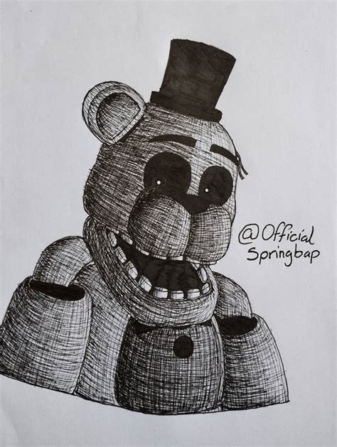 Withered Golden Freddy drawing by OfficialSpringbap on DeviantArt