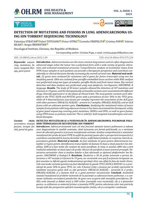 PDF Detection Of Mutations And Fusions In Lung Adenocarcinoma Using