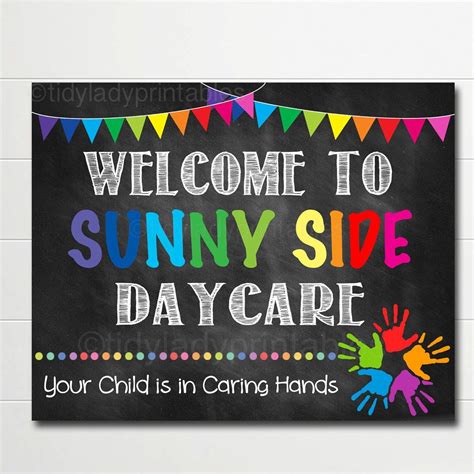 DayCare Door Sign, Child Care Sign, DayCare Door Hanger, Daycare Decor ...