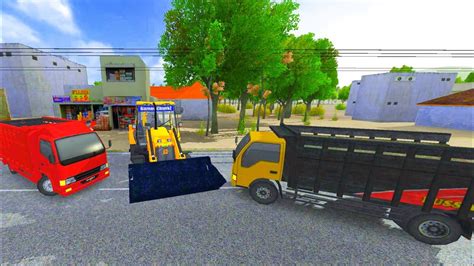 Euro Truck Jcb Dx Backhoe Loader Bull Dozzer Simulation Game Youtube