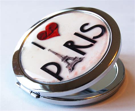 Paris Compact Mirror Purse Mirror Paris I Love Paris Etsy