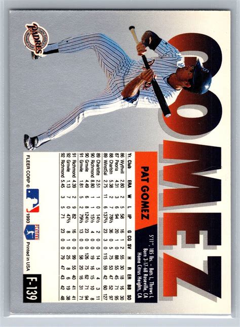 1993 Fleer Final Edition F 139 Pat Gomez EBay