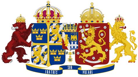 Arms of the Dual Monarchy of Sweden-Finland : r/althistory