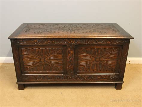 Carved Oak Antique Coffer Chest Blanket Box Antiques Atlas