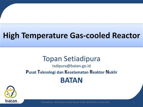 Intro To High Temperature Gas Cooled Reactor Ppt