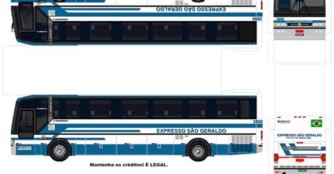 SP Papel Modelismo PaperCraft Ônibus 1995 Busscar El Buss 340