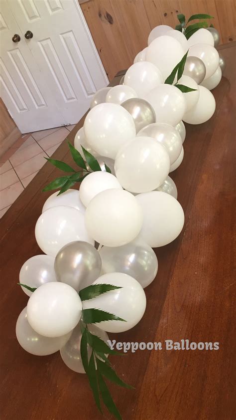 Balloon Table Centrepiece Balloon Table Runner Organic Garland