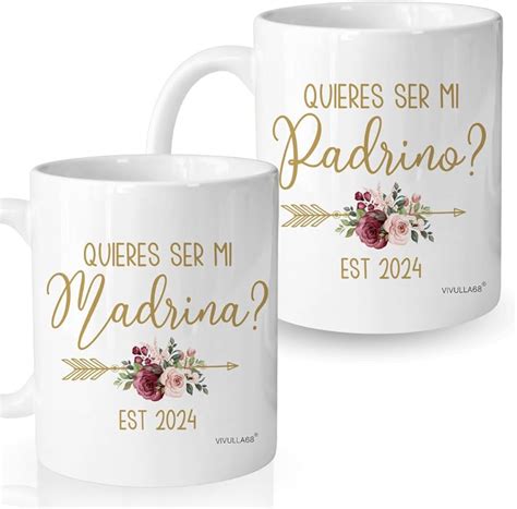 2023 Taza Personalizada Padrino Madrina Tazas Padrinos De Bautizo