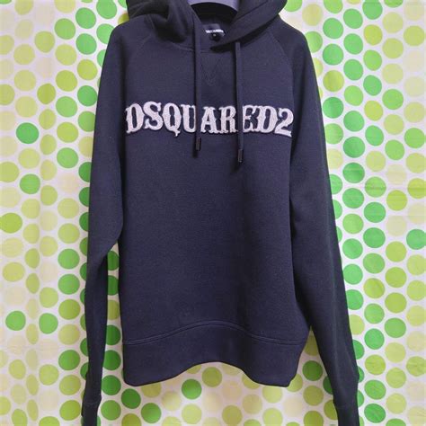 38％割引ブラック系 Xs Ss 【国内発送】 新品 Dsquared2 ロゴ パーカー 刺繍 ワッペン Xs 黒 ブラック パーカー トップスブラック系xs Ss Ota On Arena