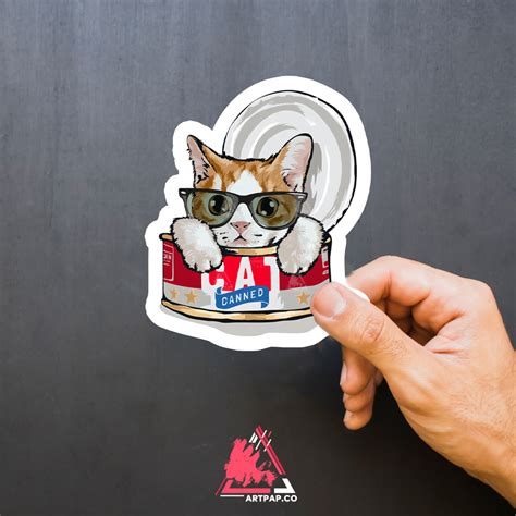 Konserve Kedi Sticker Artpap Co