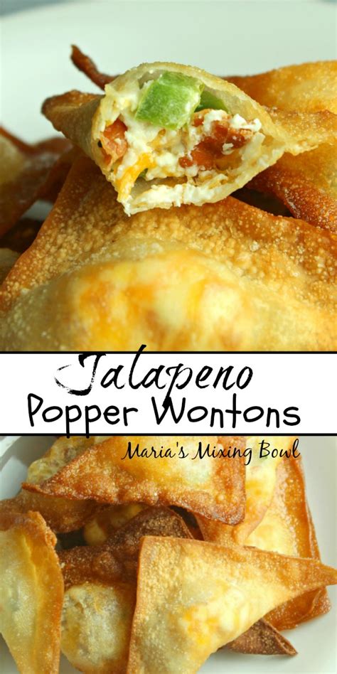 Jalapeno Popper Wontons Marias Mixing Bowl