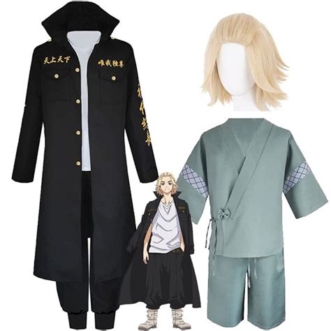 Anime Tokyo Revengers Sano Manjiro Cosplay Costume Cloak Tokyo Manji