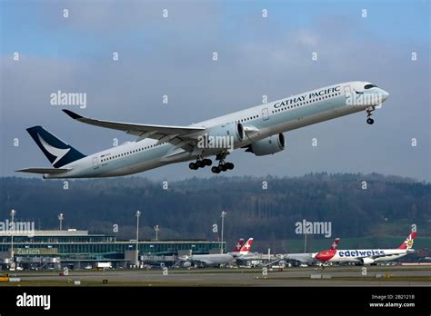 Aircraft Cathay Pacific Airbus A350 1000 B Lxj Zurich Kloten