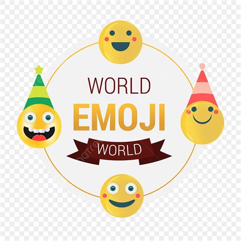 Ilustração Do Dia De Emoji Do Mundo Isolado Na Imagem De Vetor Editável