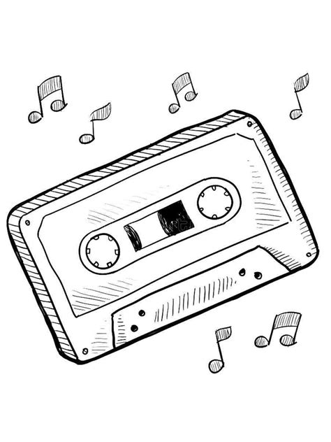 Cassette Tape Coloring Pages