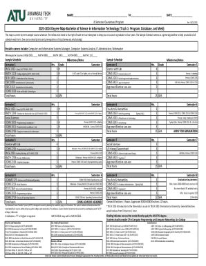 Fillable Online Degree Map Bachelor Of Science In Information