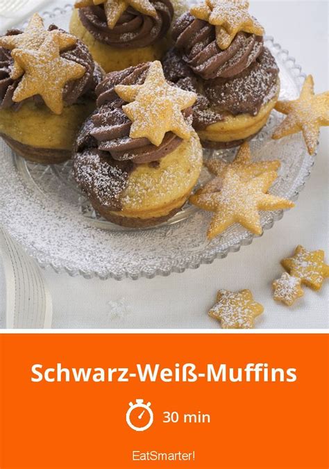 Schwarz Weiß Muffins Rezept Lebensmittel essen Muffins Rezepte