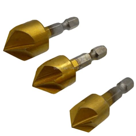 3pcs Quick Change Drill Countersink Bit Set 1 4 Hex HSS Countersinks