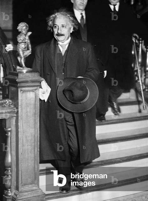 Albert Einstein Goes To The U S A From Board B W Photo