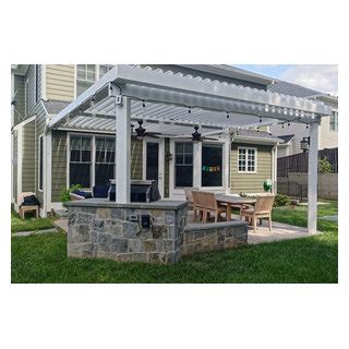 Bethesda Equinox Adjustable Louvered Roof Patio And Grill Station