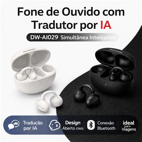 Melhor Fone De Ouvido Tradutor - Fone de Ouvido OWS com Tradutor por IA Tradução Simultânea Inteligente ...