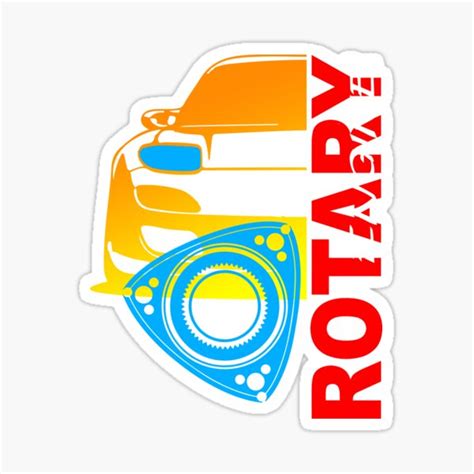 Rx7 Rotary Engine Sticker For Sale By Twolinerdesign Redbubble