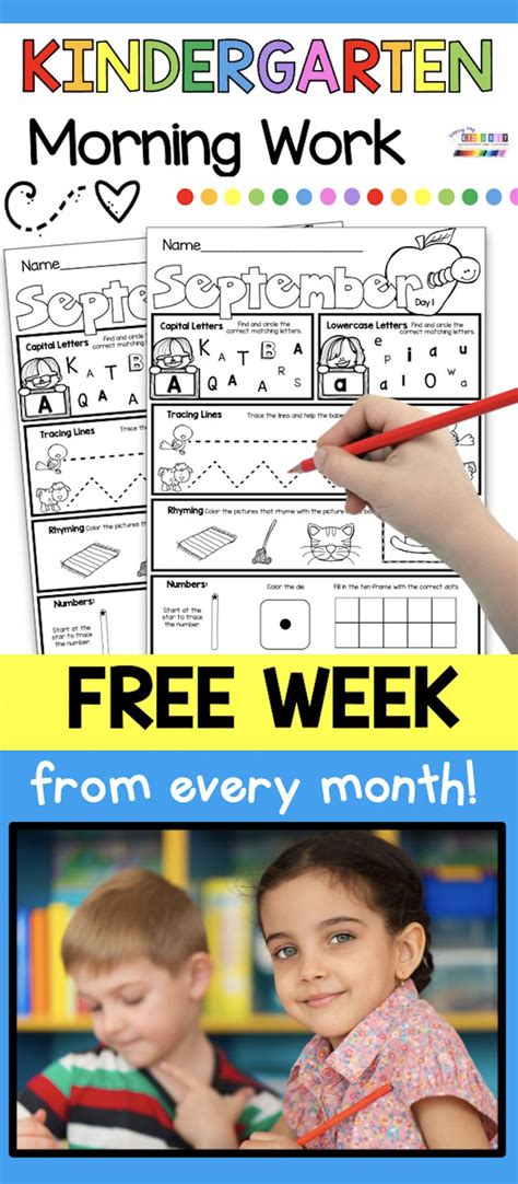 Kindergarten Morning Work Worksheets