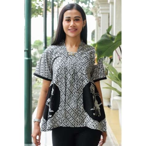 Jual Blouse Blus Batik Kemben Wayang Atasan Wanita Baju Kantor