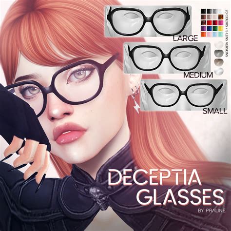 Deceptia Glasses Hi Guys I’m Back With A Big Praline Sims 4 Sims 4 Piercings Sims 4 Nails