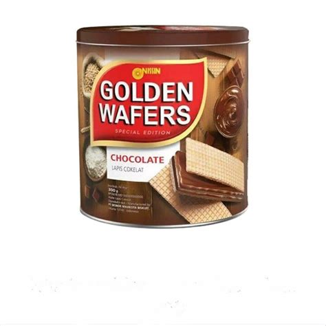 Jual Nissin Golden Wafers Chocolate Kaleng 267gr Shopee Indonesia