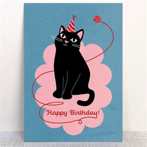 Geburtstagskarte Happy Birthday Katze Von Monimari