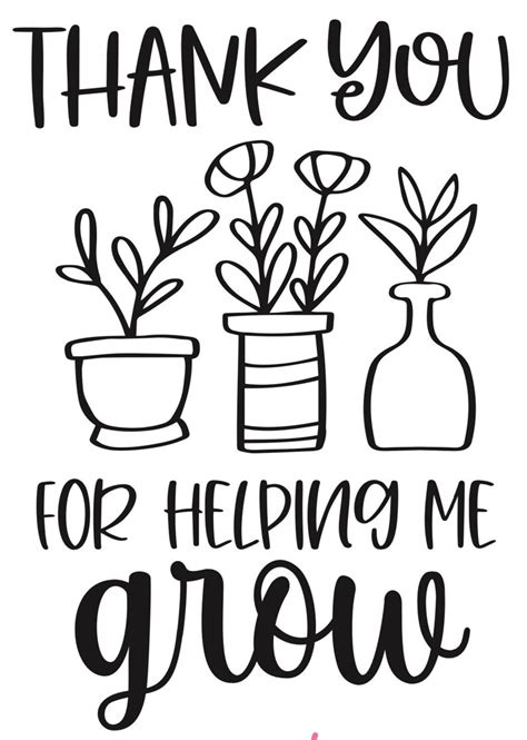 Thank You For Helping Me Grow Svg Etsy