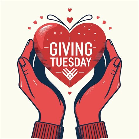 Premium Vector Giving Tuesday Hands Hold T Heart T Box